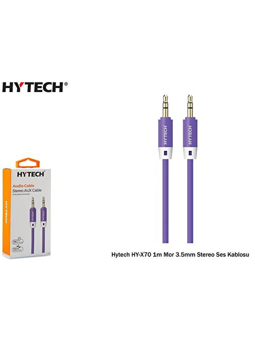 Hytech Hy-X70 1M Mor 3.5Mm Stereo Ses Kablosu