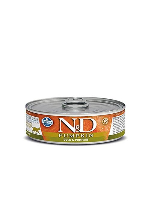 N&D Pumpkin Balkabaklı Ördekli Yetişkin Kedi Konservesi 6 Adet 80 gr