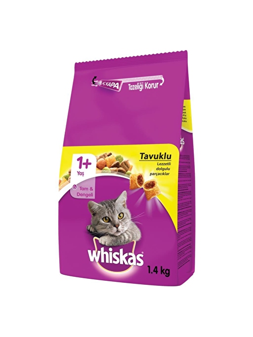 Whiskas Tavuklu Ve Sebzeli Yetişkin Kedi Maması 1,4 Kg