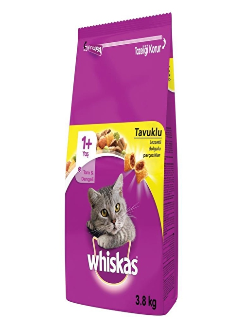 Whiskas Tavuklu Ve Sebzeli Yetişkin Kedi Maması 3,8 Kg