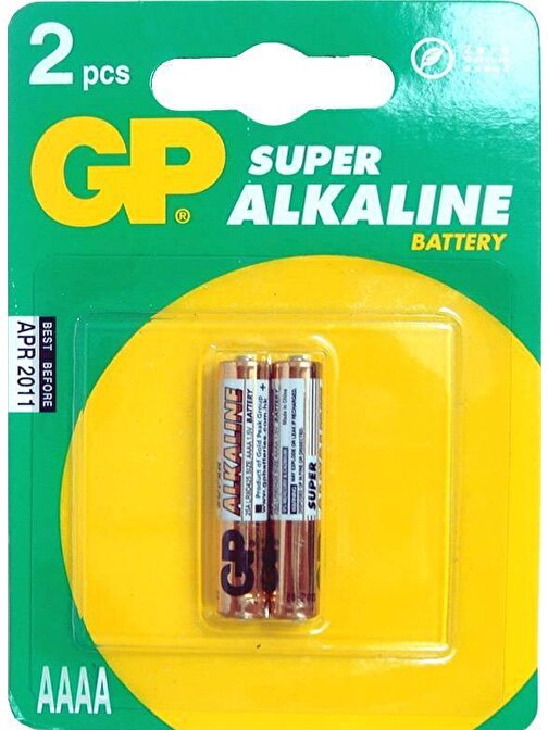 Gp Gp25A-U2 Aaa A 25A Alkalin İncenin İncesi Pil 2'li Paket