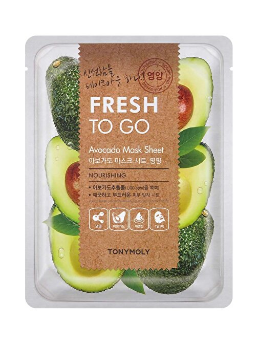 Tonymoly Fresh To Go Normal Cilt Besleyici Avokado Cilt Bakımı Yüz Maskesi 25 gr