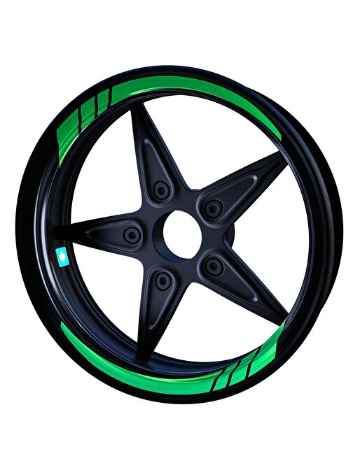 Çınar Extreme Moto GP Orman Yeşili İç Jant Şeridi Sticker Çınar Extreme