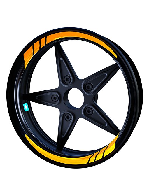 Çınar Extreme Moto GP Taksi Sarısı İç Jant Şeridi Sticker Çınar Extreme