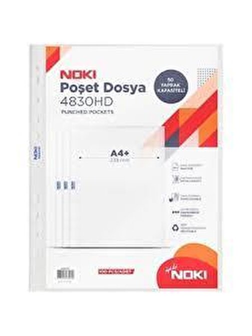 Noki HD Şeffaf Poşet Dosya 100'lü