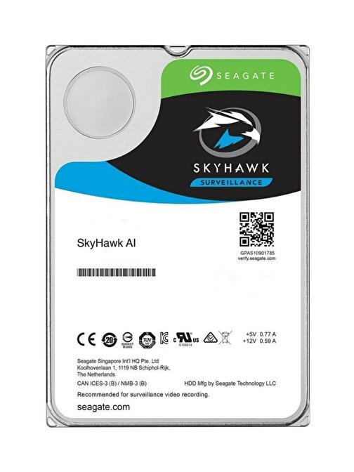 Seagate 10Tb 3.5" Skyhawk 7200Rpm 256Mb Sata 3.0 St10000Ve0008 Harddisk (İthalat)