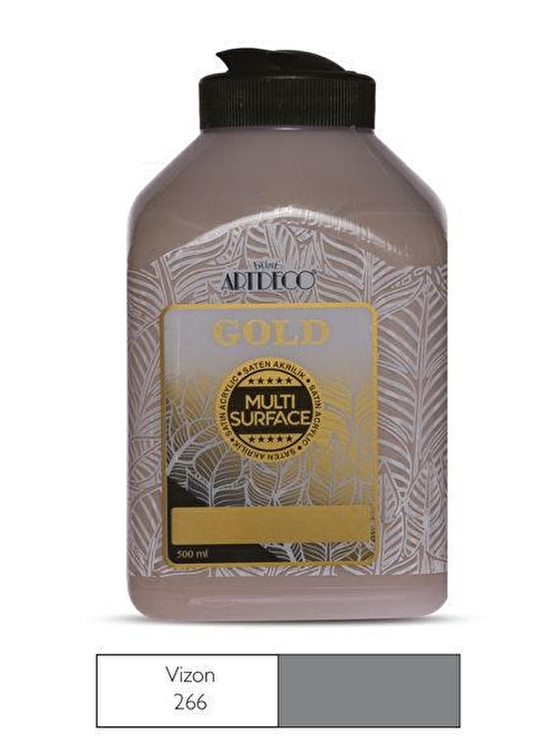 Artdeco Gold Multi Surface Su Bazlı Akrilik Boya 500 Ml Şişe 1 Adet 266 Vizon