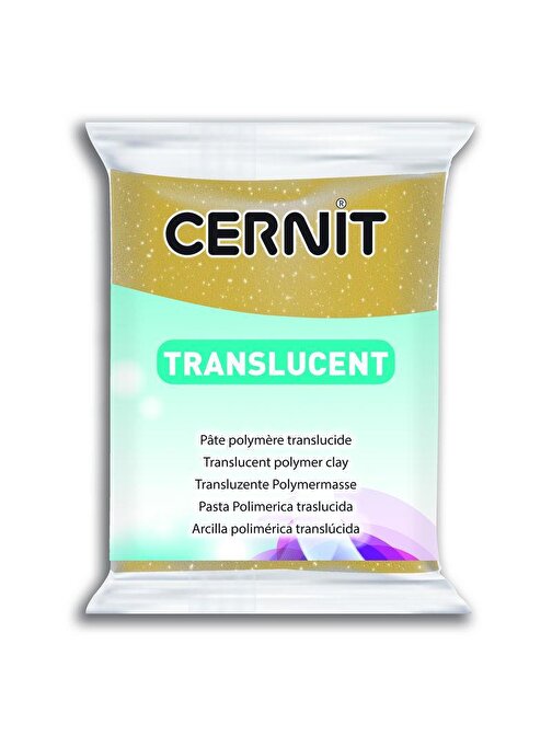 Cernit Transparan Kil 050 Glitter Gold Set Yenilebilir Kil 56 gr Şeffaf