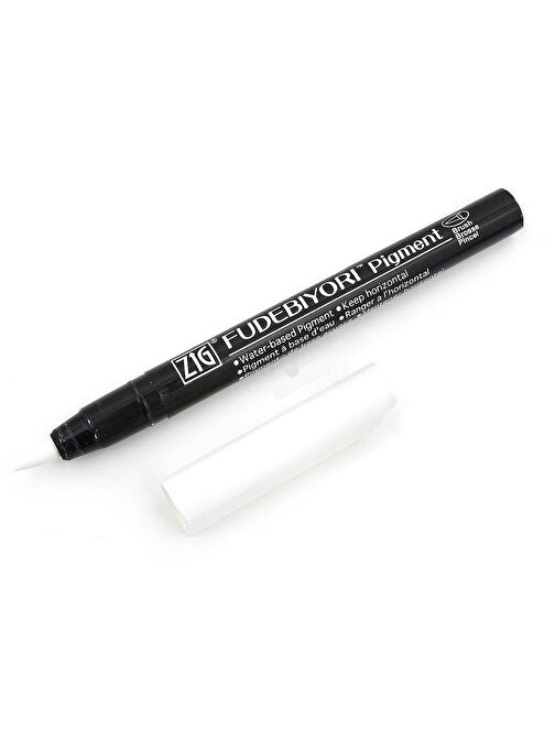 Zig Fudebiyori Pigment Brush Pen Fırça Uçlu Kalem Beyaz