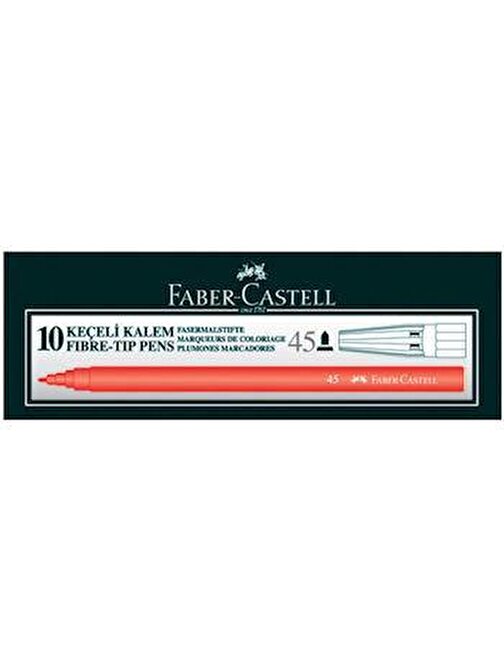 Faber Castell Keçeli Kalem Kırmızı 10'lu Kutu