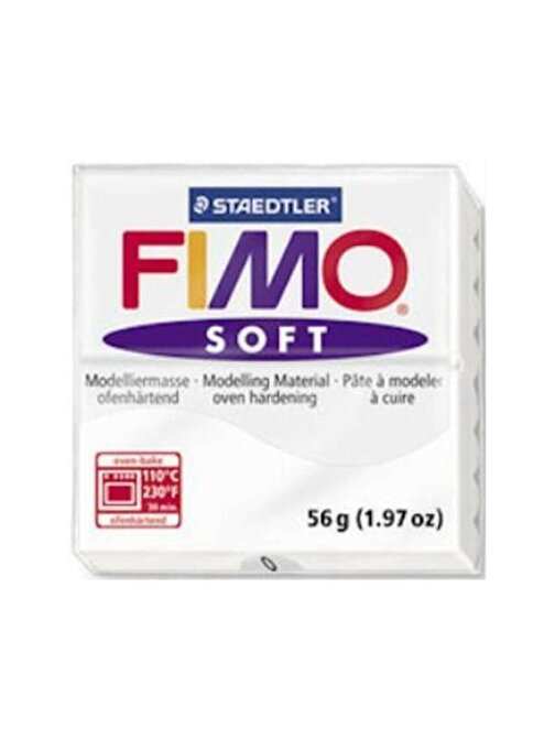Staedtler Fimo Soft Polimer Yenilebilir Kil Seti 57 gr Beyaz