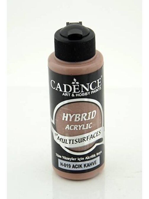 Cadence Hybrid Multisurface Su Bazlı Akrilik Boya 120 Ml Şişe 1 Adet H-019 Açık Kahve
