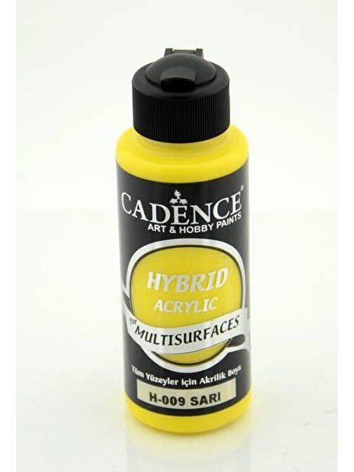 Cadence Hybrid Multisurface Su Bazlı Akrilik Boya 120 Ml Şişe 1 Adet H-009 Sarı