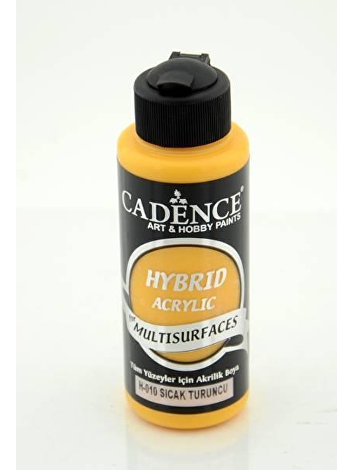 Cadence Hybrid Multisurface Su Bazlı Akrilik Boya 120 Ml Şişe 1 Adet H-010 Sıcak Turuncu