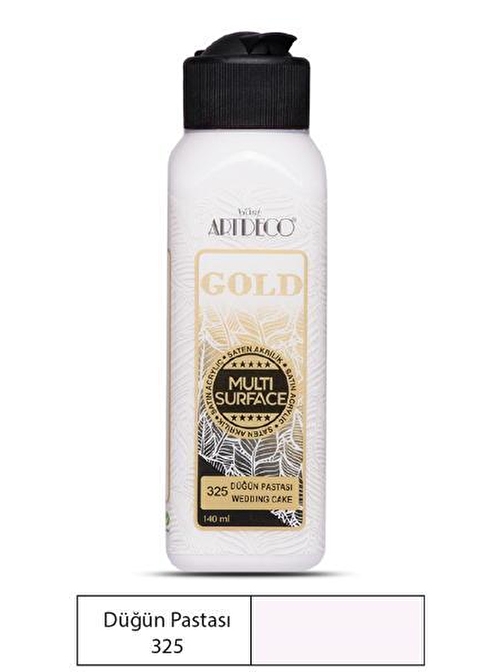 Artdeco Gold Multi Surface Su Bazlı Akrilik Boya 140 Ml Şişe 1 Adet 325 Düğün Pastası