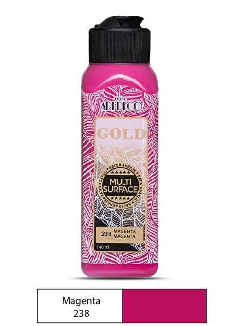 Artdeco Gold Multi Surface Su Bazlı Akrilik Boya 140 Ml Şişe 1 Adet 238 Magenta