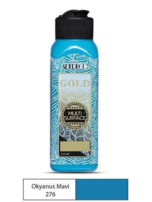 Artdeco Gold Multi Surface Su Bazlı Akrilik Boya 140 Ml Şişe 1 Adet 276 Okyanus Mavi