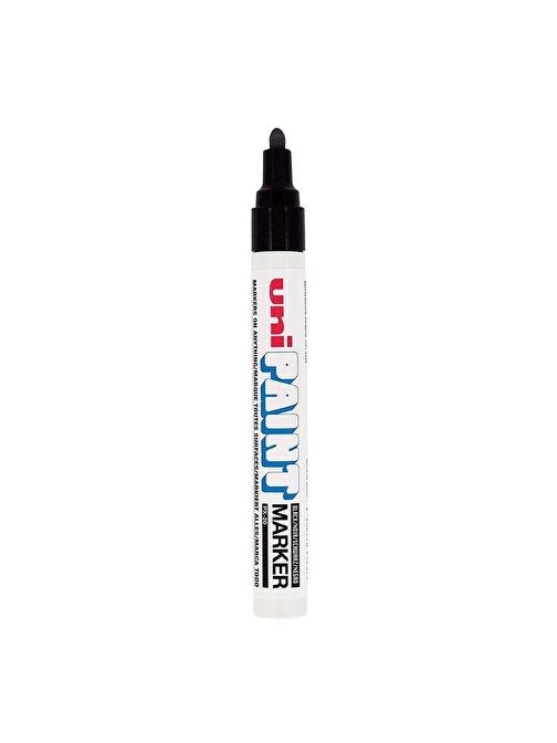 Uni Paint Marker 2.2-2.8mm Yuvarlak Uç Boyama Markörü Siyah