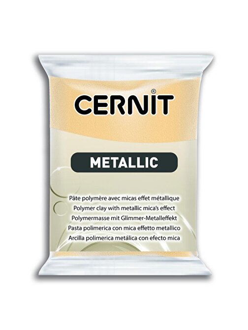 Cernit Metallic Polimer Kil 045 Champagne Set Yenilebilir Kil 56 gr Şeffaf