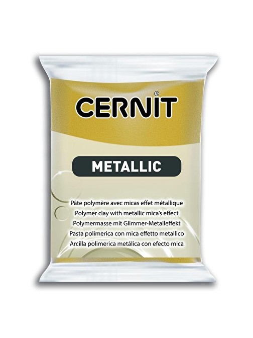 Cernit Metallic Polimer Kil 053 Rıch Gold Set Yenilebilir Kil 56 gr Şeffaf