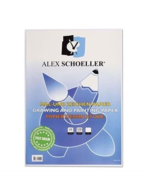 Alex Schoeller 120 gr 25x35 B4 20 Adet Resim Kağıdı Beyaz