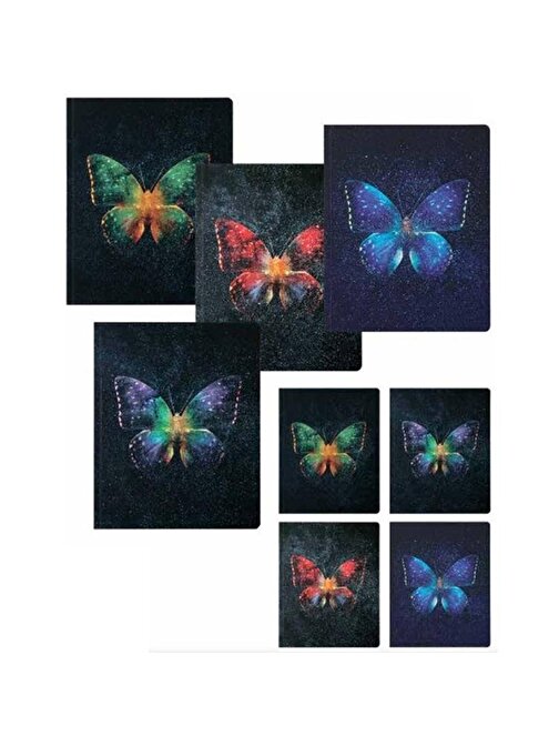 Keskin Color Bind-Note Butterfly Defter 20X25 Cm 80 Yaprak Çizgili