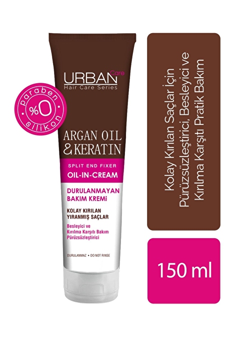 Urban Care Argan Yağı&Keratin İçeren Besleyici Durulanmayan Saç Kremi 150 ml