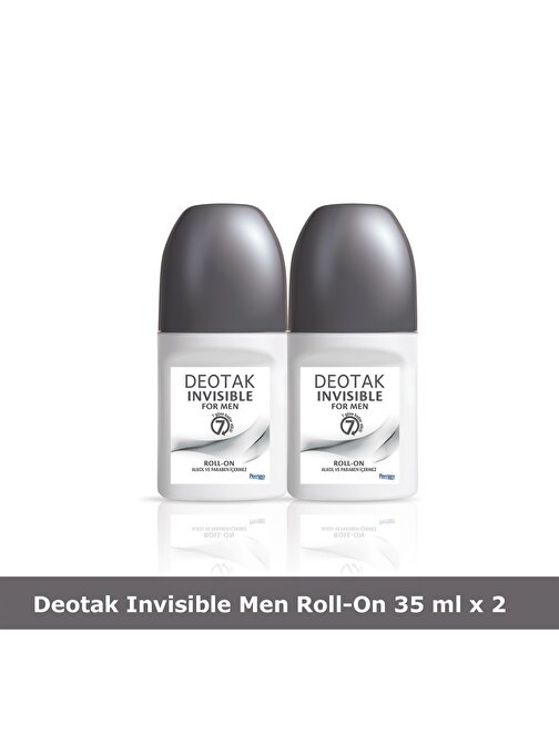 Deotak Invısıble For Men Roll-On Deodorant 35 ml x 2 Adet