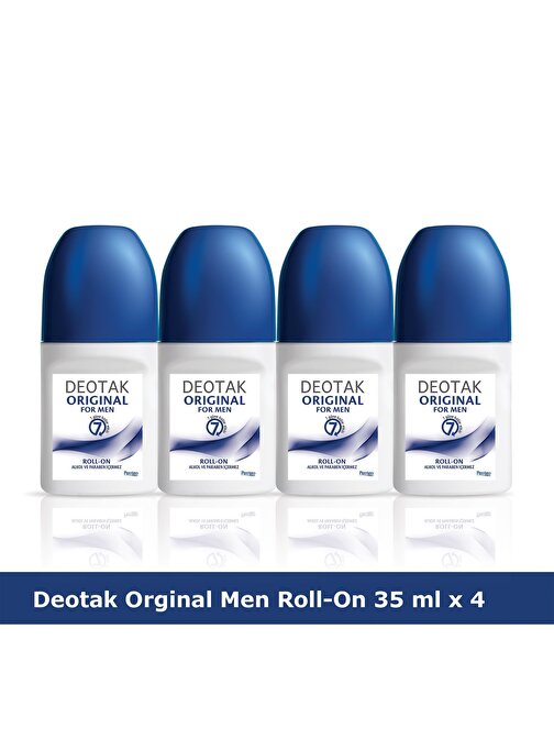 Deotak Orıgınal For Men Roll-On Deodorant 35 ml x 4 Adet