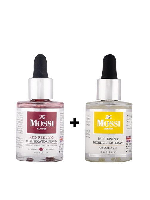 The Mossi London Red Peeling Serum 30 Ml + Intensive Highlighter Serum 30 Ml