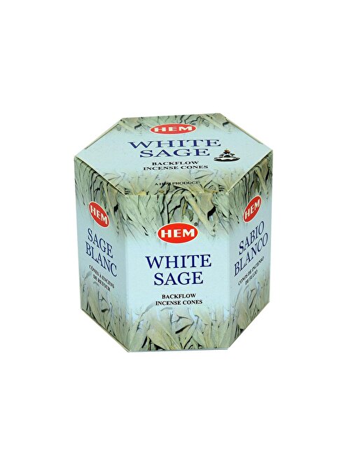Hem Tütsü Beyaz Adaçayı Kokulu 40 Konik Tütsü White Sage