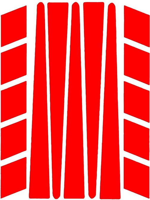 Çınar Extreme Şerit Şeklinde Reflektif Kırmızı Sticker Çınar Extreme