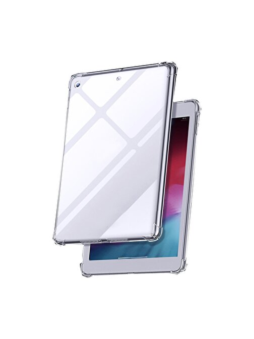 Coverzone AntiShock Silikon Samsung Galaxy Tab A SM-T590 Uyumlu 10.5 inç Tablet Kılıfı Şeffaf