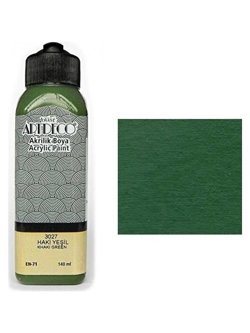 Artdeco Su Bazlı Akrilik Boya 140 Ml Şişe 1 Adet Haki Yeşil