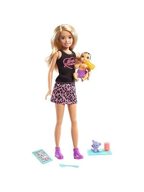 Enchantimals Mattel Barbie BBarbie Bebek Bakıcısı Skipper Bebek Serisi GRP10-GRP13üyüleyici Parti Bebekleri GHW55-FBR37
