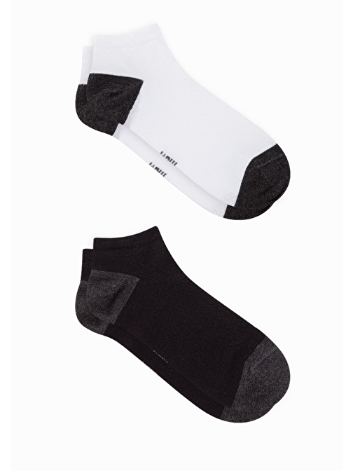 Mavi - 2li Siyah Beyaz Patik Çorap Seti 092600-900