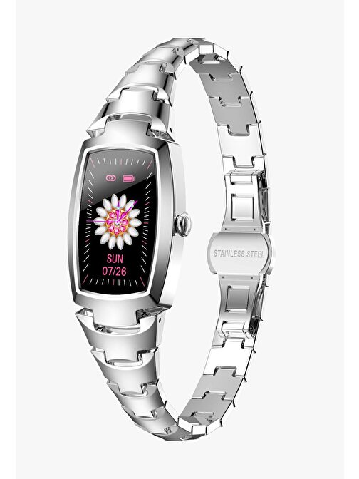 Galya Gajw8H Android - iOS Uyumlu Akıllı Saat Gümüş