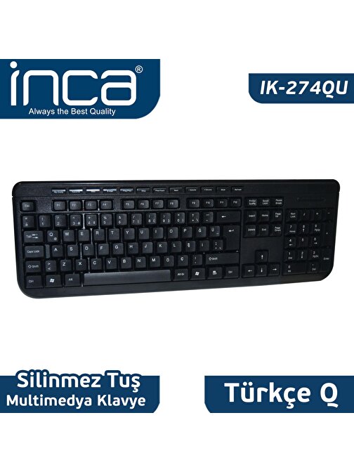 Inca IK-274QU Türkçe Q Kablolu Klavye