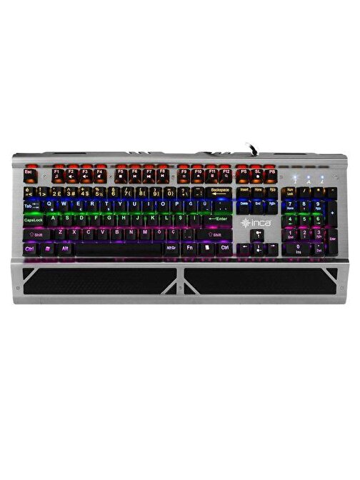 Inca Ophira IKG-440 Standart Türkçe Q RGB Usb Mavi Switch Bilek Destekli Mekanik Gaming Klavye