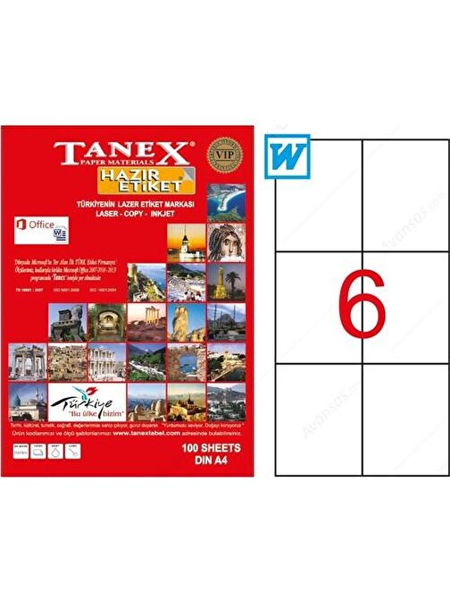 Tanex Tw-2303 105 Mm X 99 Mm 100 Sayfa Lazer