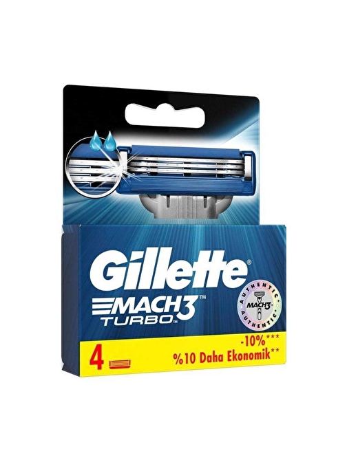 Gillette Mach3 Turbo Yedek Başlık 4'lü