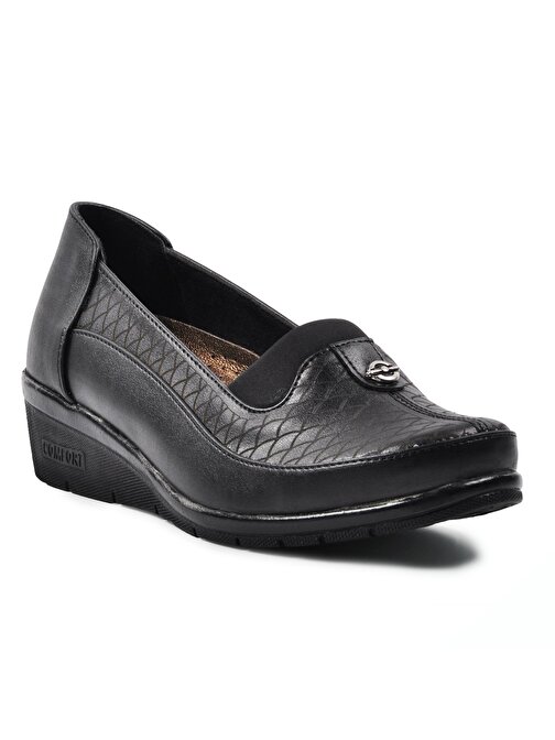 Legend 128 Siyah Topuk Jel Destekli Kadın Ayakkabı
