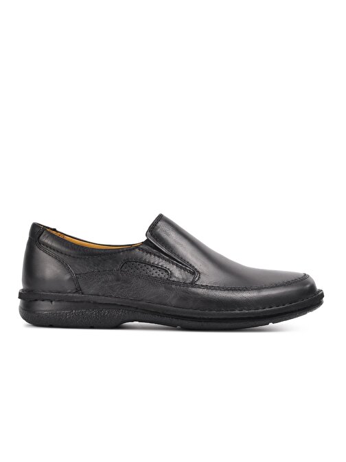 Dr.Flexer 816612 Siyah Erkek Hakiki Deri Slip On Ayakkabı