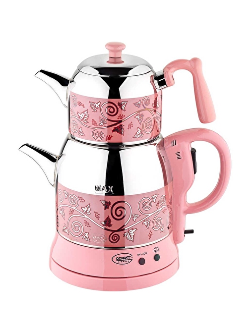 Özkent K 662 Çay Keyfi Demlikli 1500 W Pembe Çay Makinesi