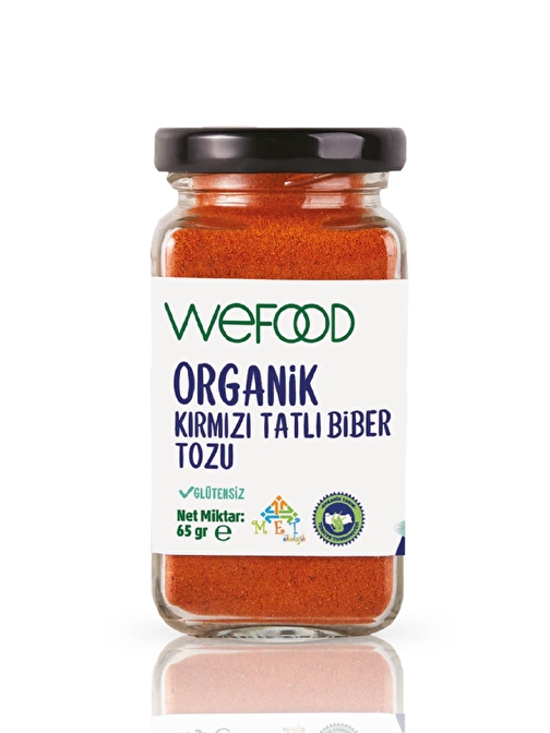 Wefood Organik Kırmızı Tatlı Biber Tozu 65 gr