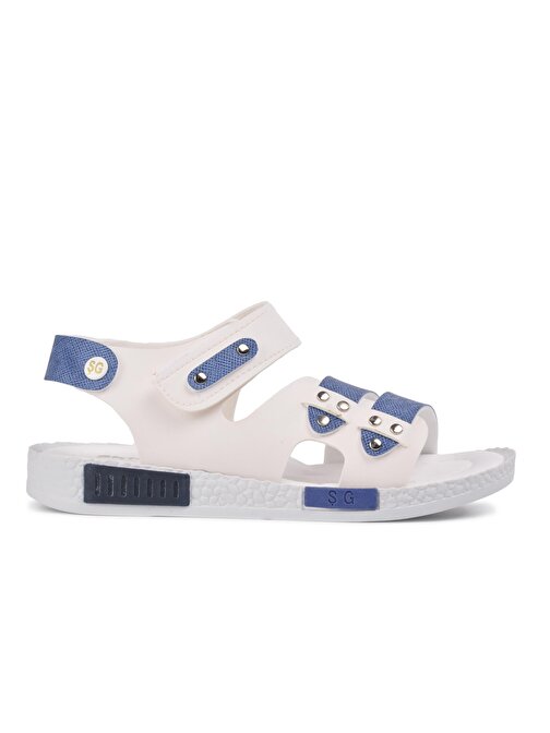 Şiringenç 210107 Beyaz-Kot Mavi Comfort Erkek Çocuk Sandalet