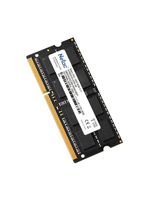 Netac NTBSD3N16SP-08 8 GB CL11 DDR3 1x8 1600 Mhz Ram