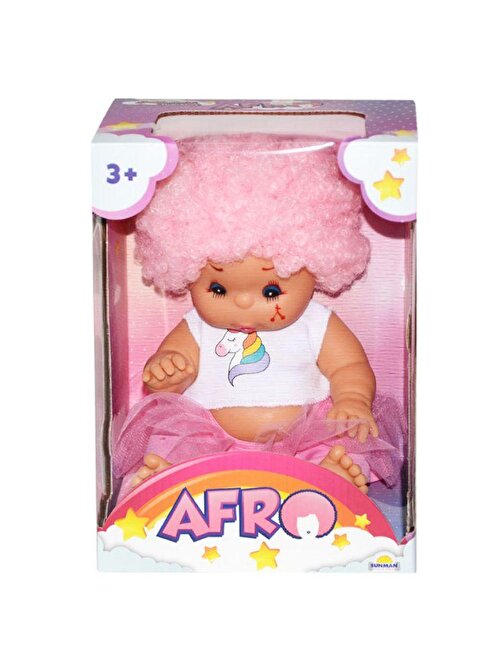 Sunman Afro Kıvırcık Renkli Saçlı Bebek