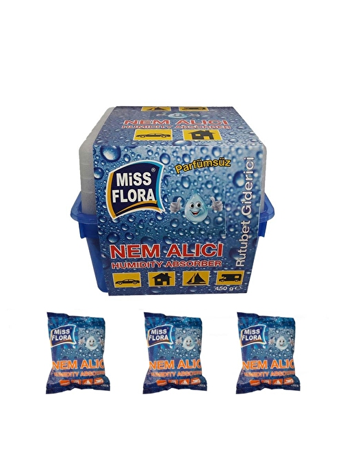 Miss Flora Nem Alıcı 450 gr + 3'lü Yedek Paket