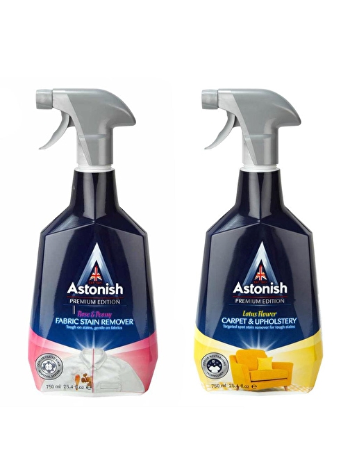 Astonish Vegan Leke Çıkarıcı Yıkama Öncesi Sprey 750 Ml + Koltuk Ve Halı Temizleyici 750 Ml